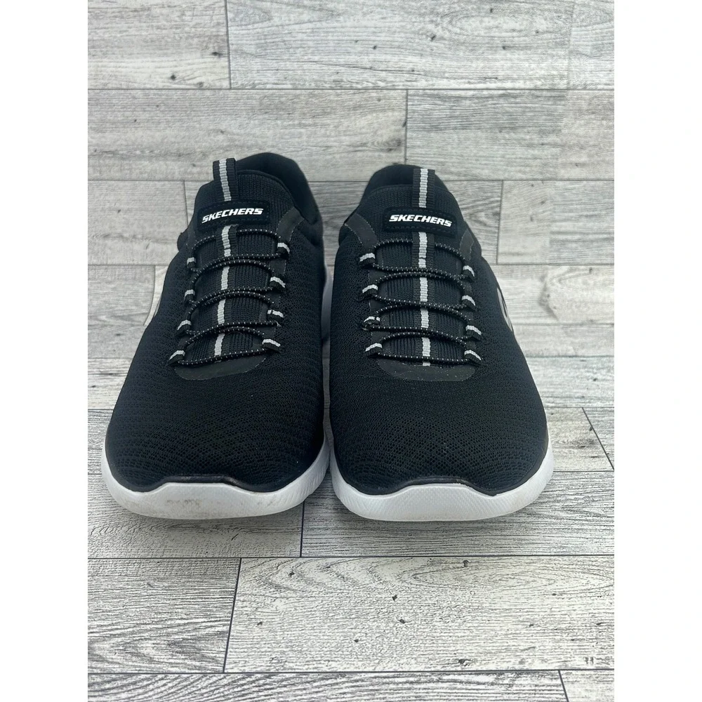 Skechers‎ Summits Quick Getaway Black White Wide Fit Sneakers 12980W Women Sz 8